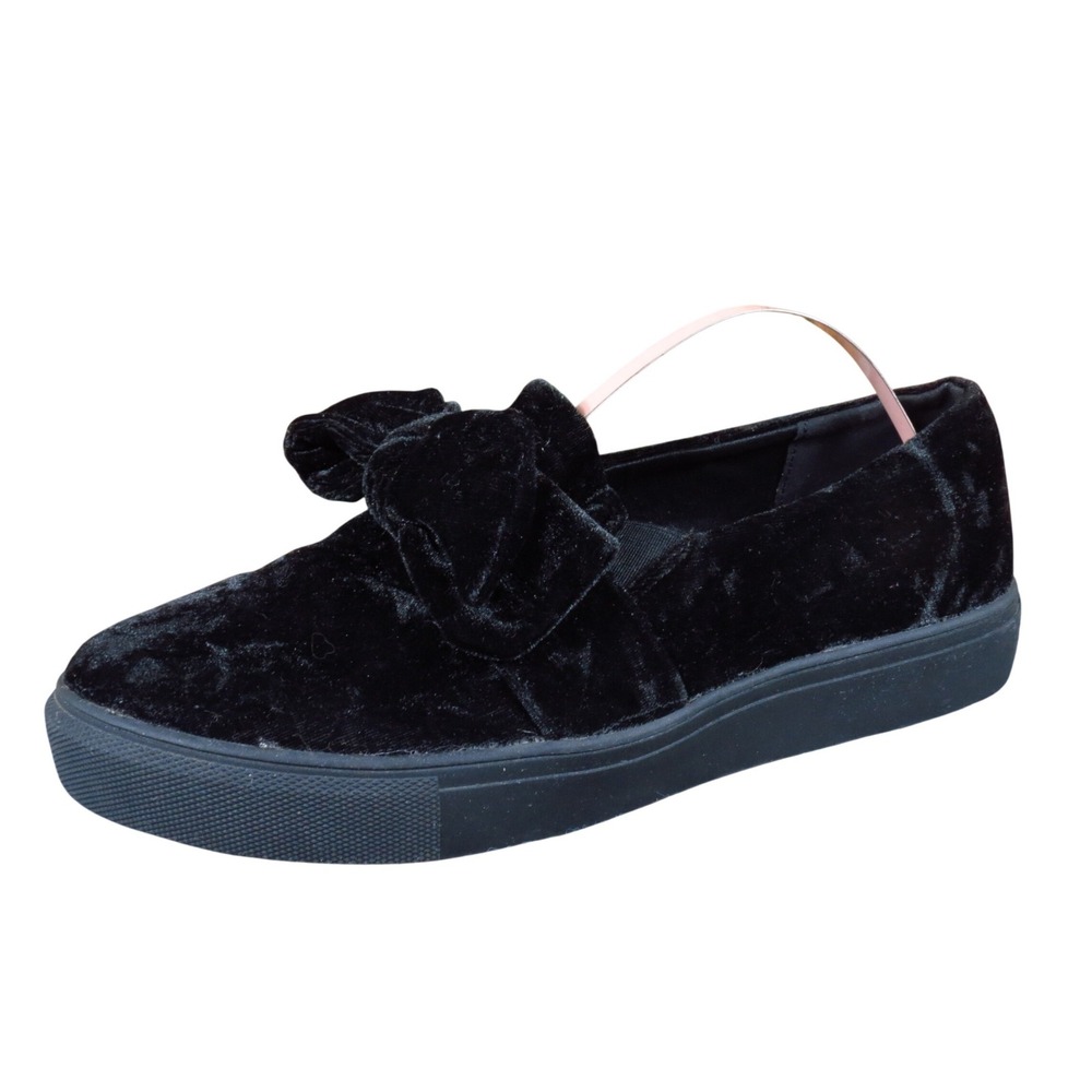 Comfortview Rachel Womens Slip On Sneaker Sz 8 Wide Comfort Walking Black Velvet